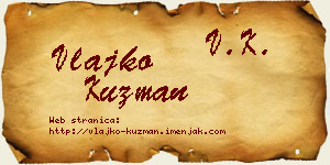 Vlajko Kuzman vizit kartica